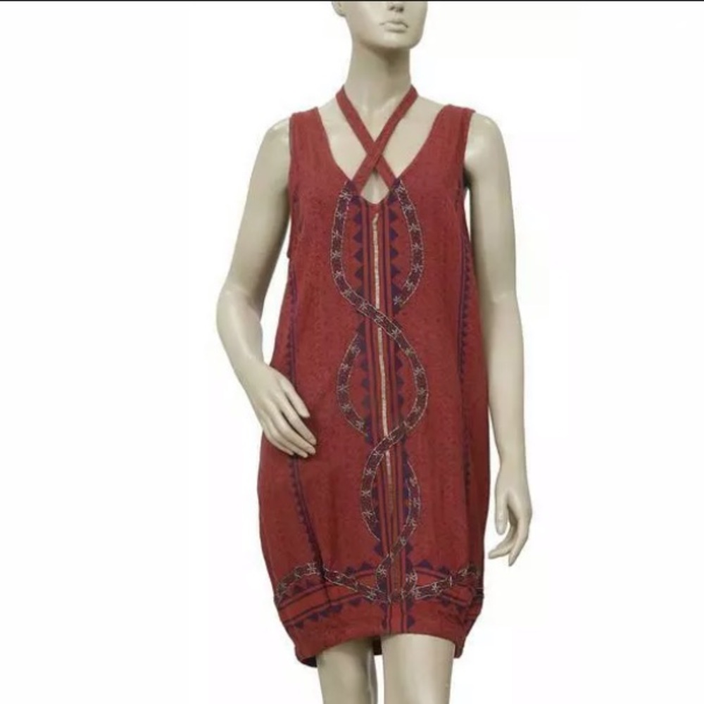 NWOT Free People Rust Dress in size Medium - Picture 7 of 9